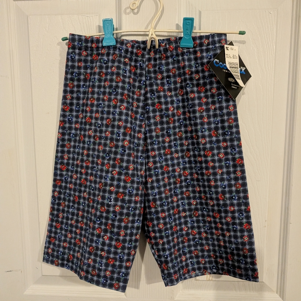 90s Y2K Vintage Body Co Women's‎ Floral Print Elastic Waist Bike Shorts NWT